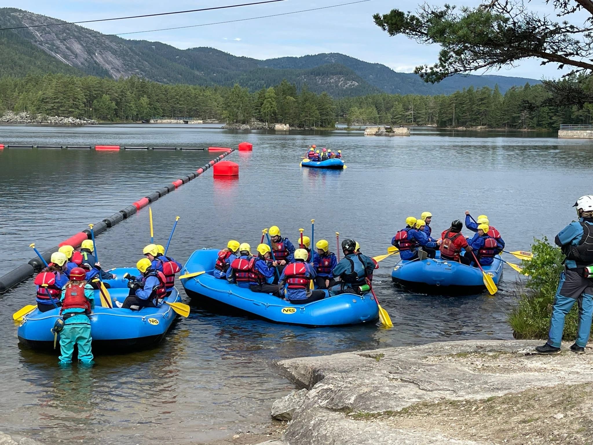 1st Lyonsdown going rafting in Norway, on summer camp